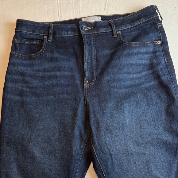 Everlane Wonen's The Curvy High Rise Skinny Crop Dark Blue Jeans Size 33 - Picture 4 of 11